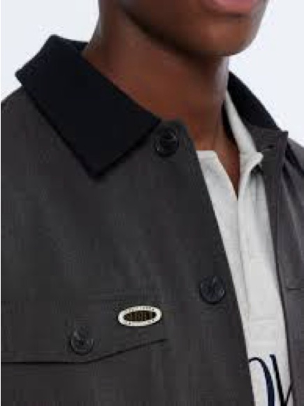 Scotch & Soda Charcoal Jacket with Black Collar